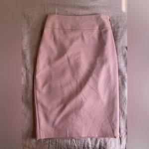 Express Blush Pink Pencil Skirt with Rose Gold Zipper - Size 4